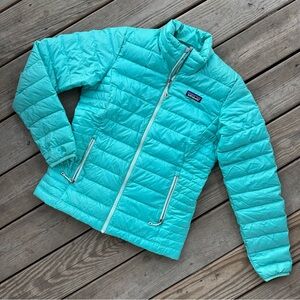 Patagonia Down Sweater Puffer Jacket Coat Teal Blue S